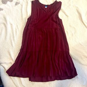 Maroon shift dress